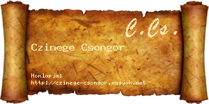 Czinege Csongor névjegykártya