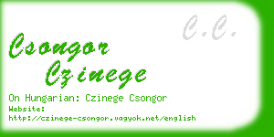 csongor czinege business card